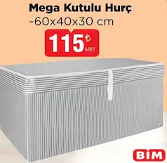 MEGA KUTULU HURÇ 60X40X30 CM